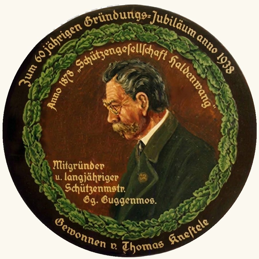Ehrenscheibe zum 60. Gründungs-Jubiläum im Jahre 1938